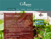 Tablet Screenshot of gilligansrestaurant.com
